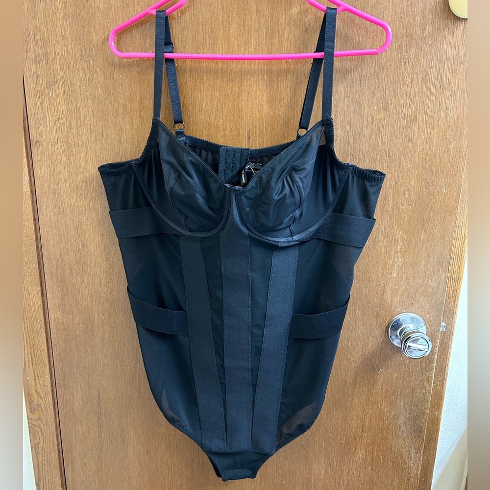 NWT Torrid Black Mesh Strappy Bodysuit 3x